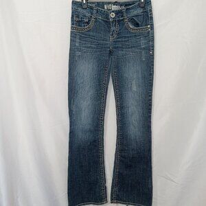 Hydraulic Womens Size 7/8 Blue Denim Metro Low Rise Boot Flare Leg Jeans Y2K